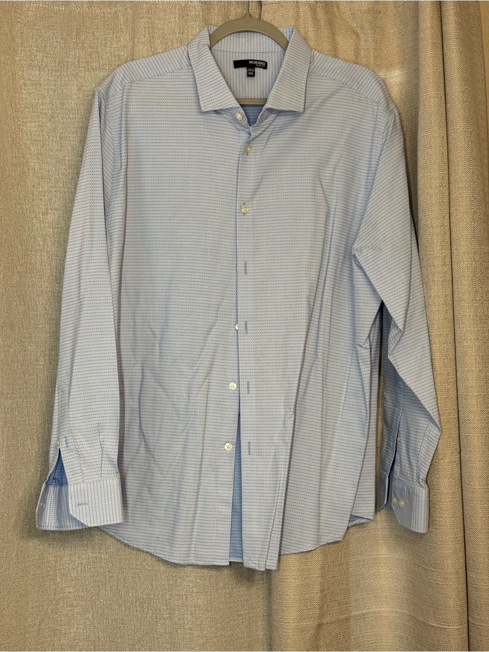 Murano Light Blue Micro-Pattern Dress Shirt